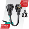 3-Prong to 4-Prong Dryer Cord Adapter with Ground Wire