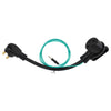 3-Prong to 4-Prong Dryer Cord Adapter with Ground Wire